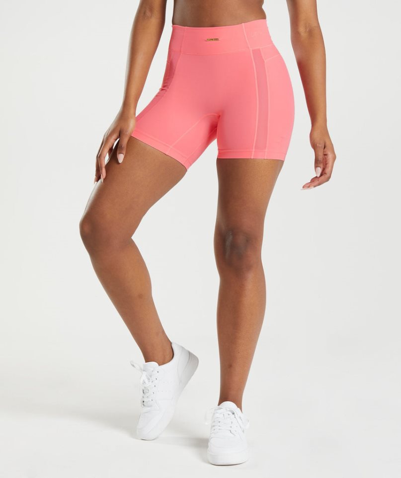 Szorty Gymshark Whitney Mesh Damskie Różowe | PL 268LDM